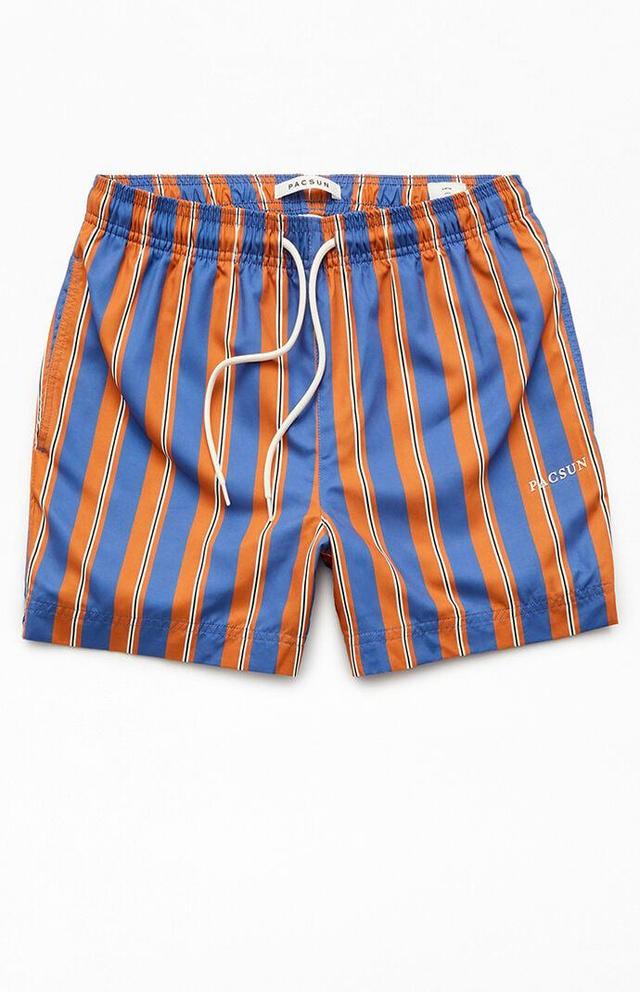 Mens Cannes Striped 4.5 Swim Trunks - Product Image