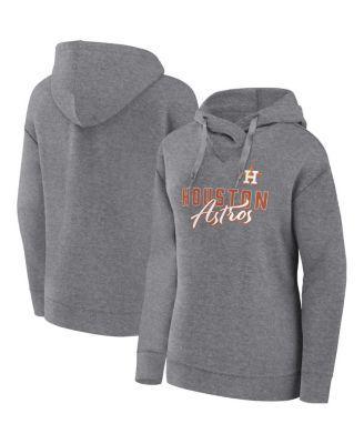 Womens Fanatics Heather Gray Houston Astros Script Favorite Lightweight Fitted Pullover Hoodie Product Image