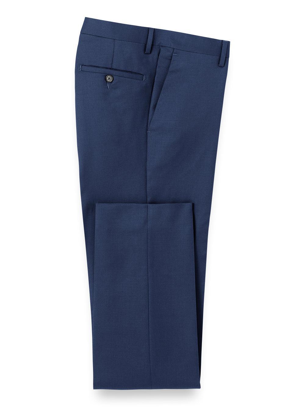 Wool Gabardine Flat Front Pants Product Image