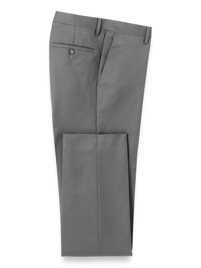 Wool Gabardine Pants - Medium Grey Product Image