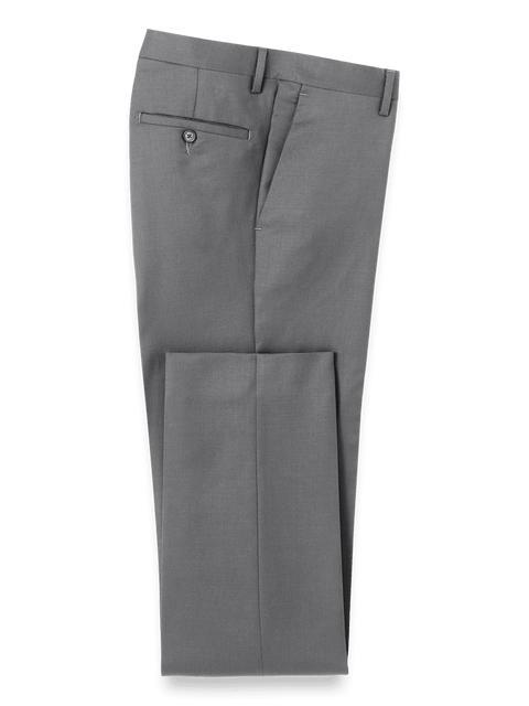 Wool Gabardine Pants - Medium Grey Product Image