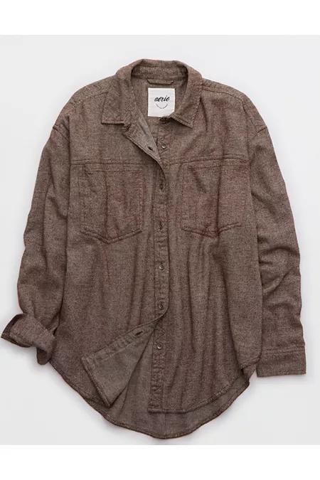 Aerie Anytime Fave Twill Shirt Women's Product Image