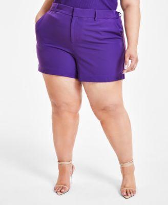 Trendy Plus Size Tailored Shorts Product Image