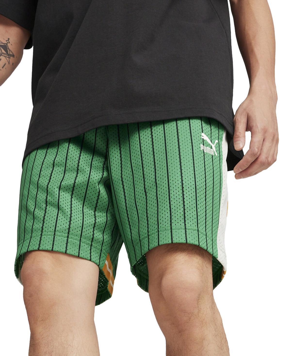 Puma Mens T7 For The Fanbase Stripe 7 Mesh Shorts Product Image