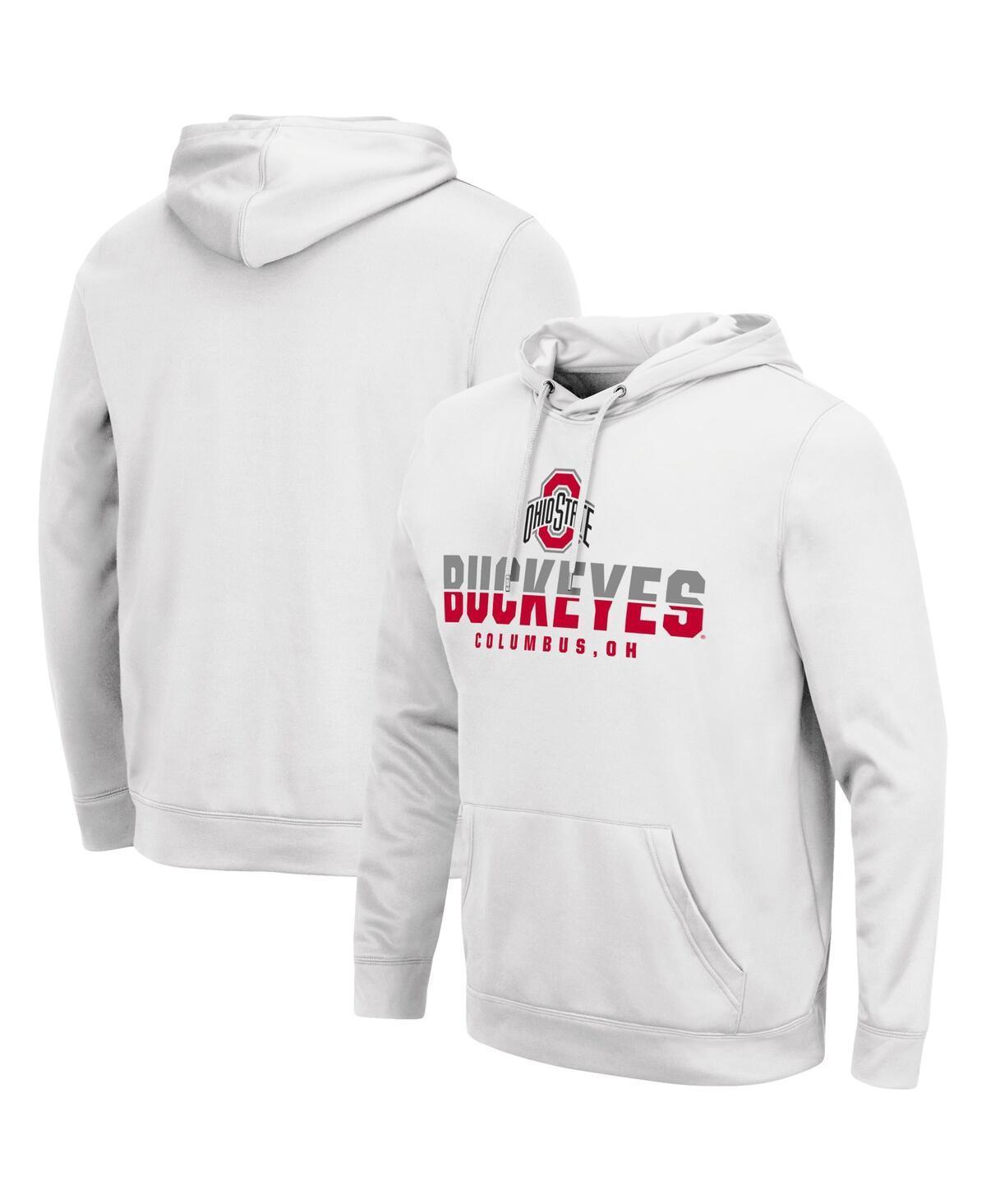 Mens Colosseum White Ohio State Buckeyes Lantern Pullover Hoodie Product Image