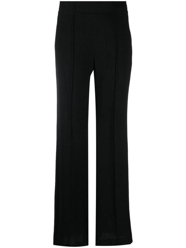 Flare Leg Trousers In Black Product Image