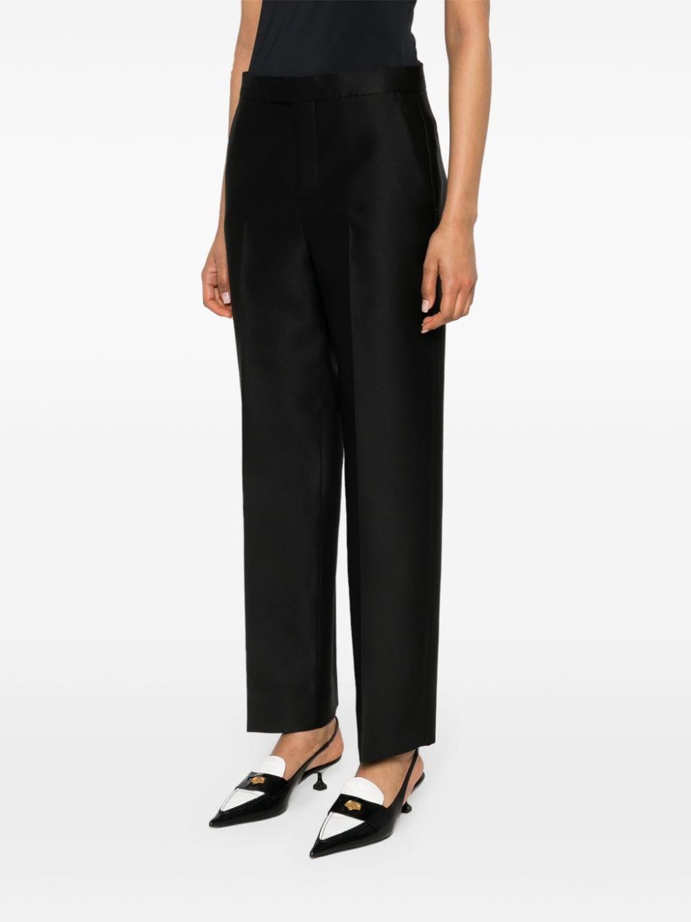 Pressed-crease Tapered Trousers In Black Product Image