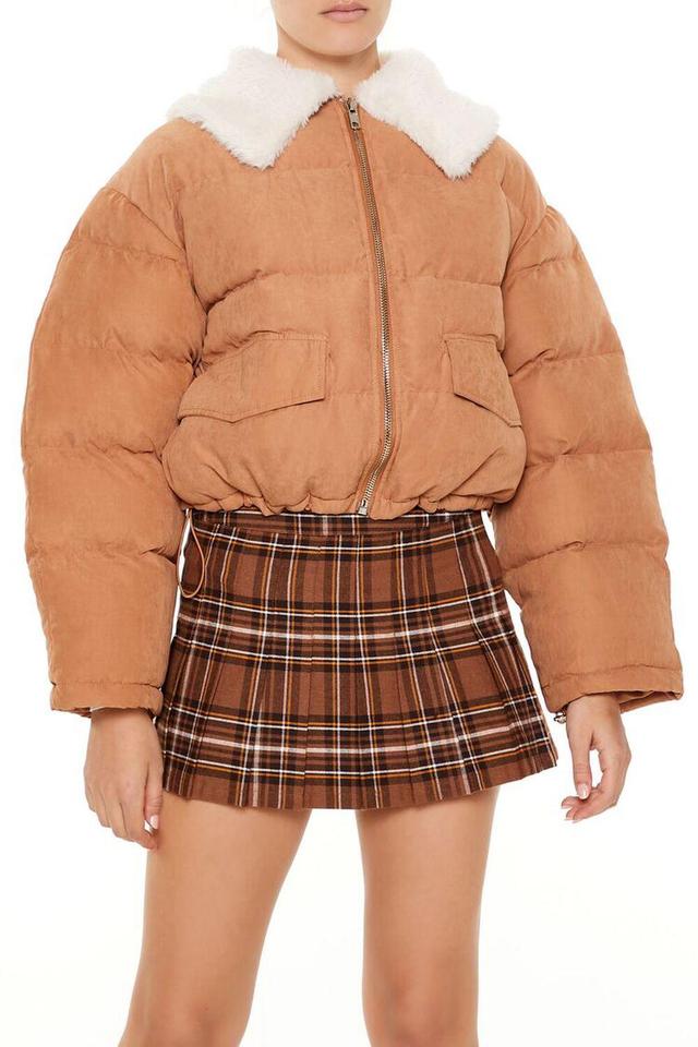 Faux Leather Puffer Jacket | Forever 21 Product Image