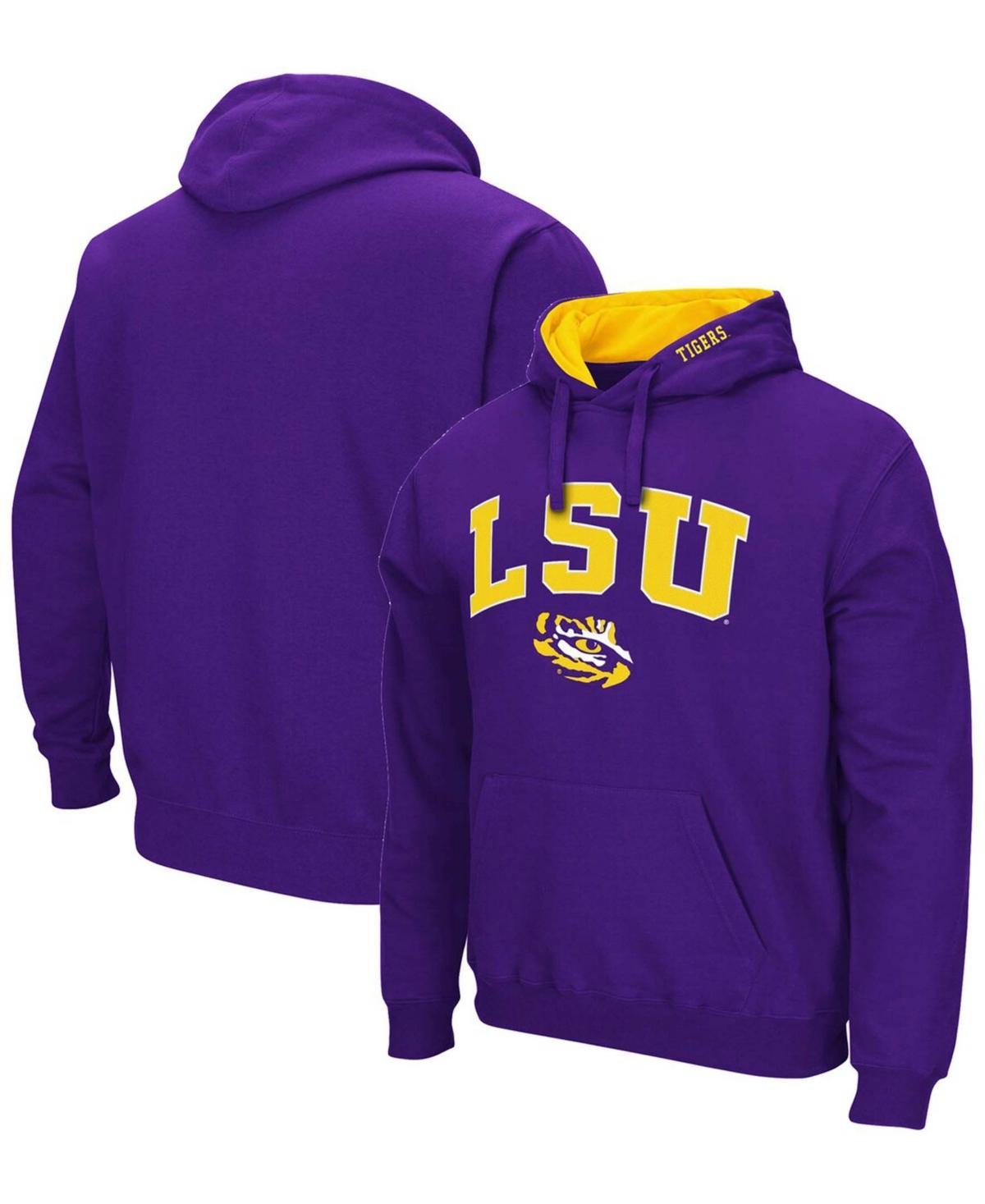 Mens Colosseum Purple LSU Tigers Arch & Logo 3.0 Pullover Hoodie Product Image