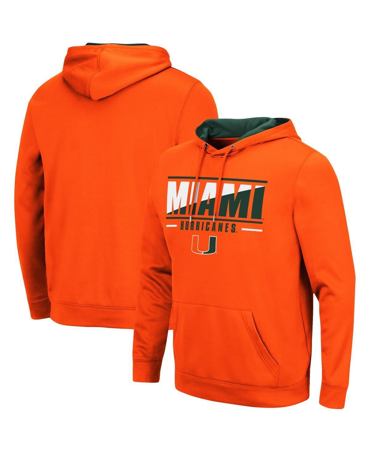 Colosseum Mens Miami Hurricanes Slash Stack 2.0 Pullover Hoodie Product Image