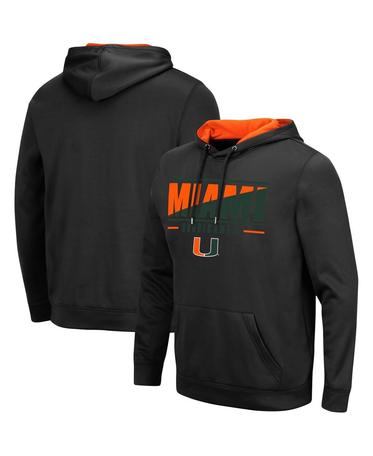 Colosseum Mens Miami Hurricanes Slash Stack 2.0 Pullover Hoodie Product Image