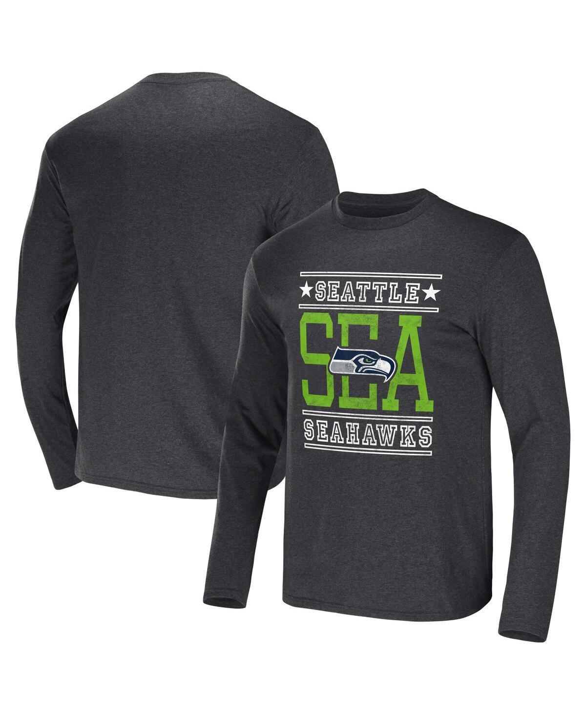 Mens NFL x Darius Rucker Collection by Fanatics Heathered Charcoal Las Vegas Raiders Long Sleeve T-Shirt Product Image