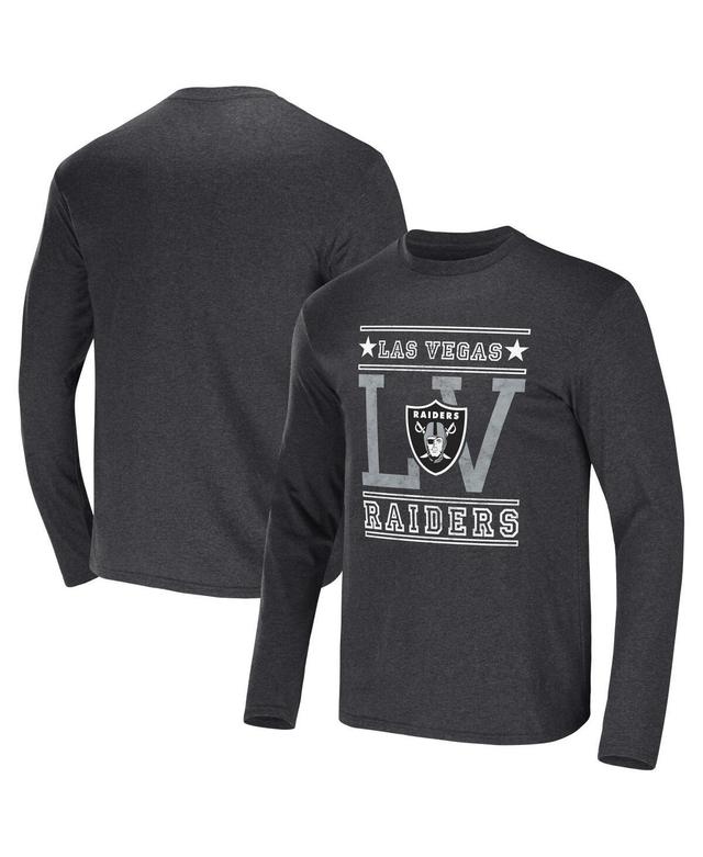 Mens Nfl x Darius Rucker Collection by Fanatics Heathered Charcoal Las Vegas Raiders Long Sleeve T-shirt Product Image