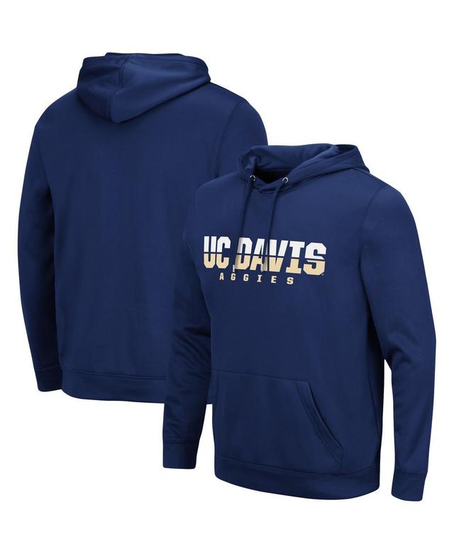 Mens Colosseum Navy Uc Davis Aggies Lantern Pullover Hoodie Product Image