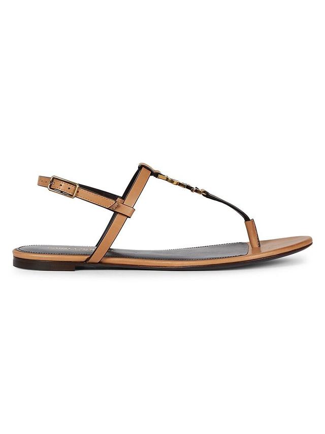 Womens Cassandra Leather Logo Sandals Product Image