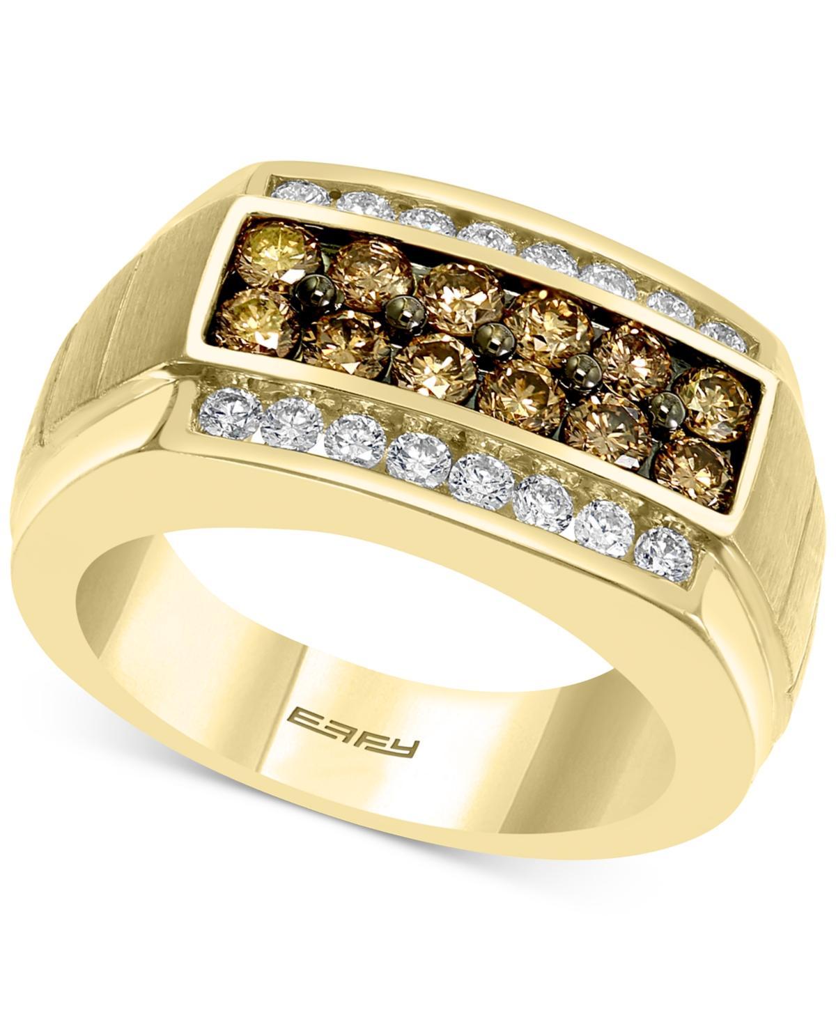 Effy Collection Effy Men's Multi-Color Diamond Ring (1-3/8 ct. t.w.) in 14k Gold - Yellow Gold Product Image