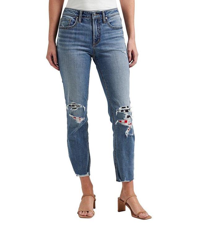 Silver Jeans Co. Most Wanted Americana Mid Rise Power Stretch Slim Fit Straight Leg Jeans Product Image