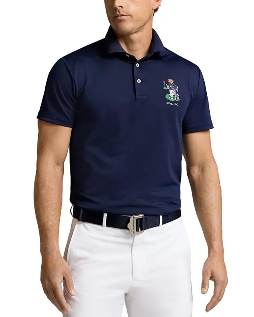 Tailored Fit Performance Bear Polo Shirt In Refined Navy Product Image