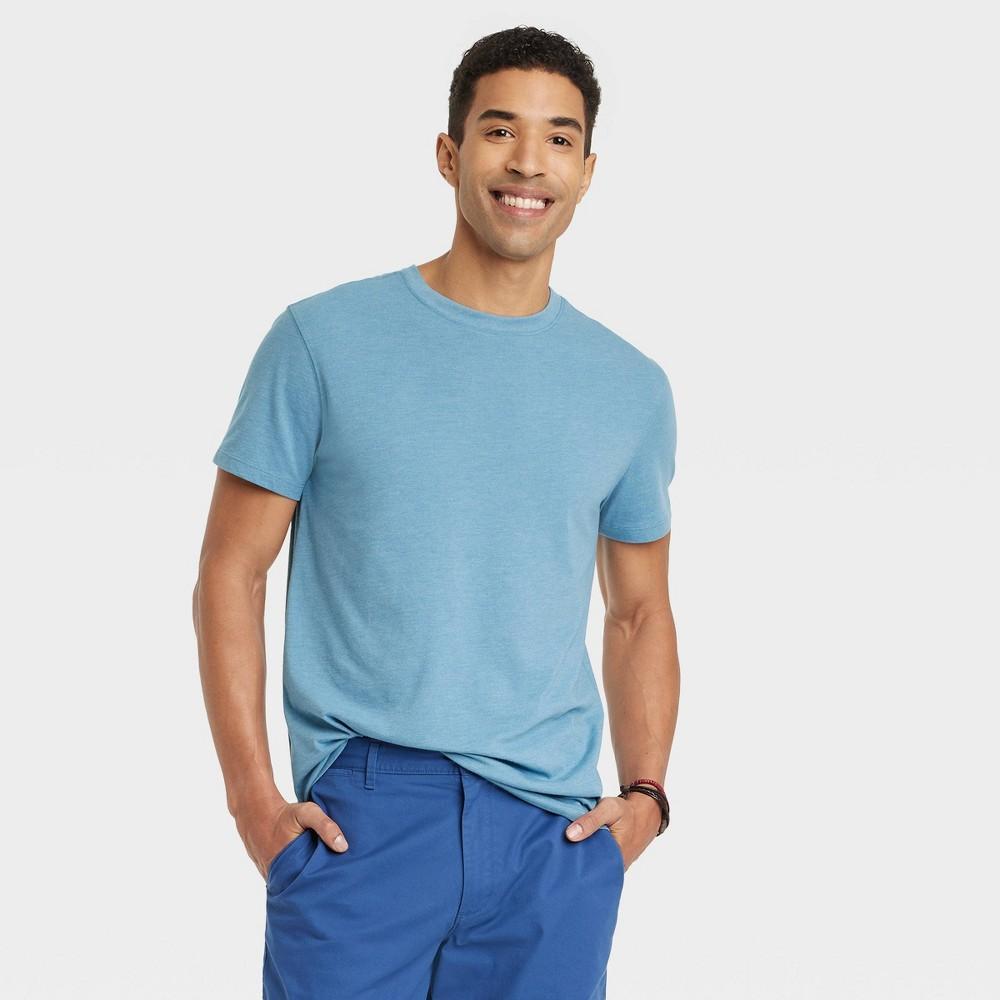 Mens Short Sleeve Perfect T-Shirt - Goodfellow & Co Cyber Blue L Product Image