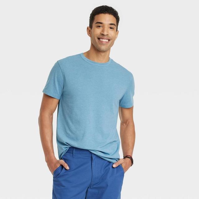 Mens Short Sleeve Perfect T-Shirt - Goodfellow & Co Cyber Blue L Product Image