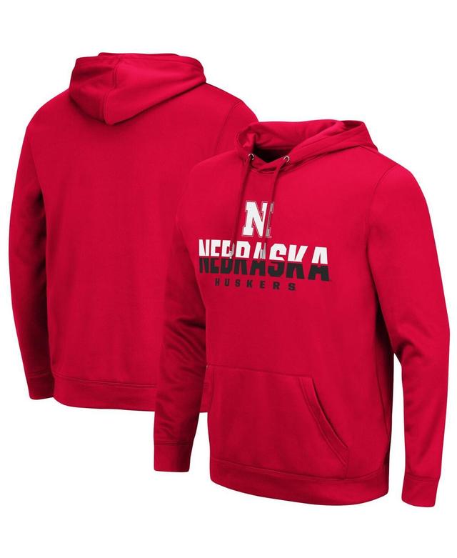 Mens Colosseum Scarlet Nebraska Huskers Lantern Pullover Hoodie Product Image