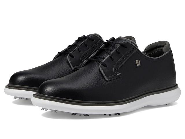 FootJoy Traditions Blucher Golf Shoes White) Men's Shoes Product Image