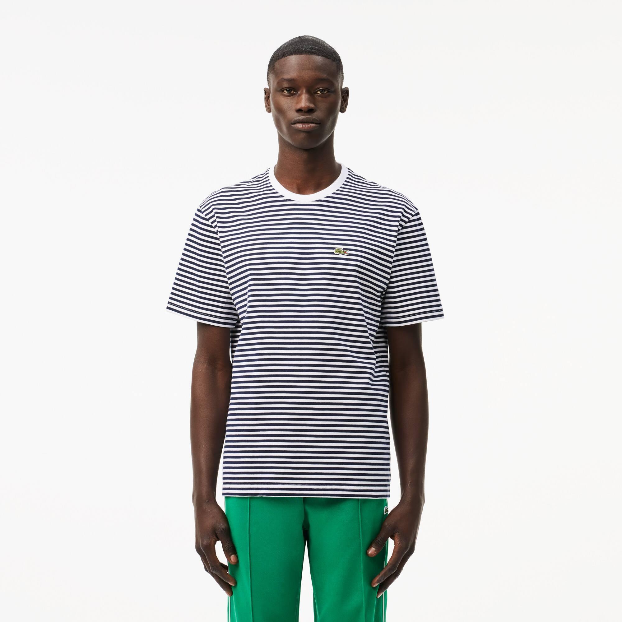 Men's Striped Heavy Cotton T-Shirt Product Image