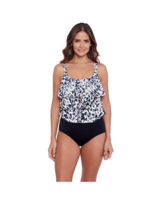 Women's ShapeSolver Triple Tier Fauxkini One-Piece Swimsuit Product Image