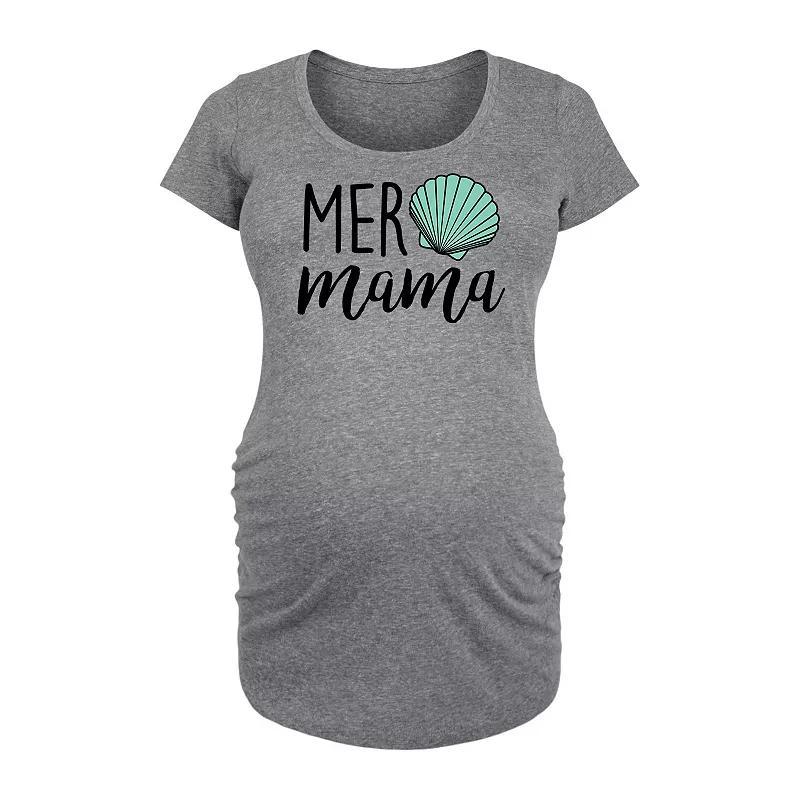 Maternity Mer Mama Graphic Tee, Womens Grey Gray Product Image