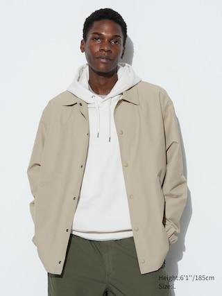 Mens Coach Jacket with Water-Repellent Beige XS UNIQLO US Product Image