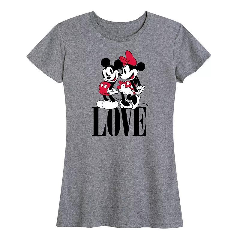 Disneys Mickey & Minnie Mouse Womens Love Graphic Tee Product Image