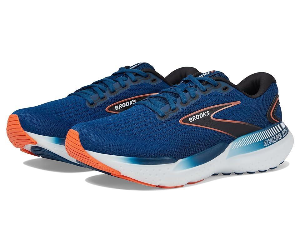 Brooks Glycerin GTS 21 (Blue Opal/Black/Nasturtium) Men's Shoes Product Image