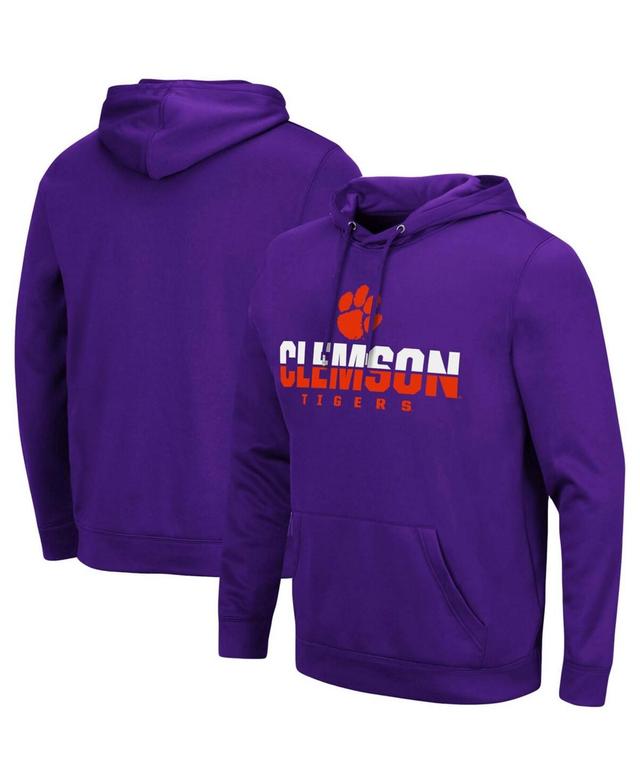 Mens Colosseum Purple Clemson Tigers Lantern Pullover Hoodie Product Image