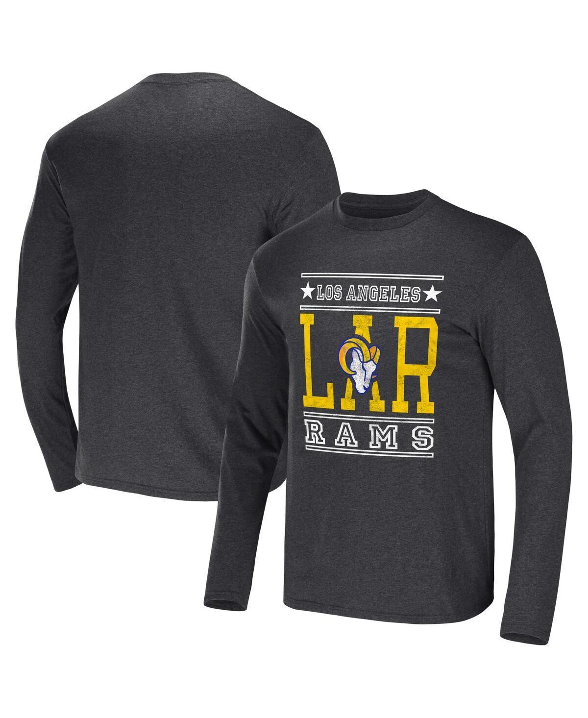 Mens NFL x Darius Rucker Collection by Fanatics Heathered Charcoal Los Angeles Chargers Long Sleeve T-Shirt Product Image