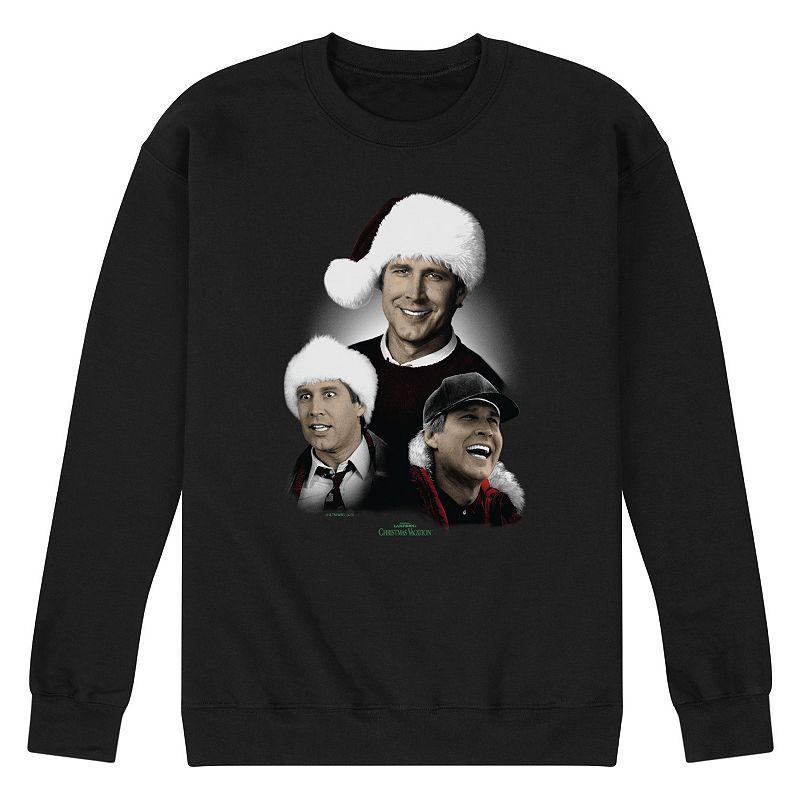 Mens National Lampoons Christmas Vacation Holiday Card Fleece Sweatshirt Blue Product Image