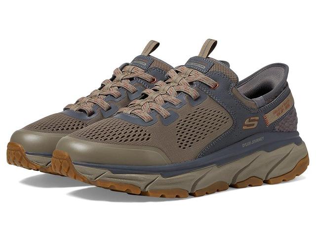 SKECHERS D'Lux Journey Hands Free Slip-In Sneaker Taupe) Men's Shoes Product Image