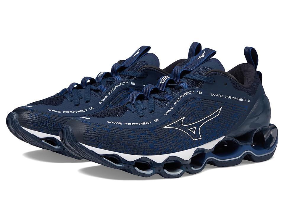 Mizuno Wave Prophecy 13 (Navy Peony/White) Men's Shoes Product Image