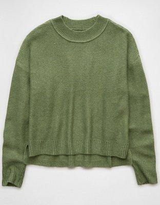 AE Slouchy Cropped Pullover Sweater Product Image