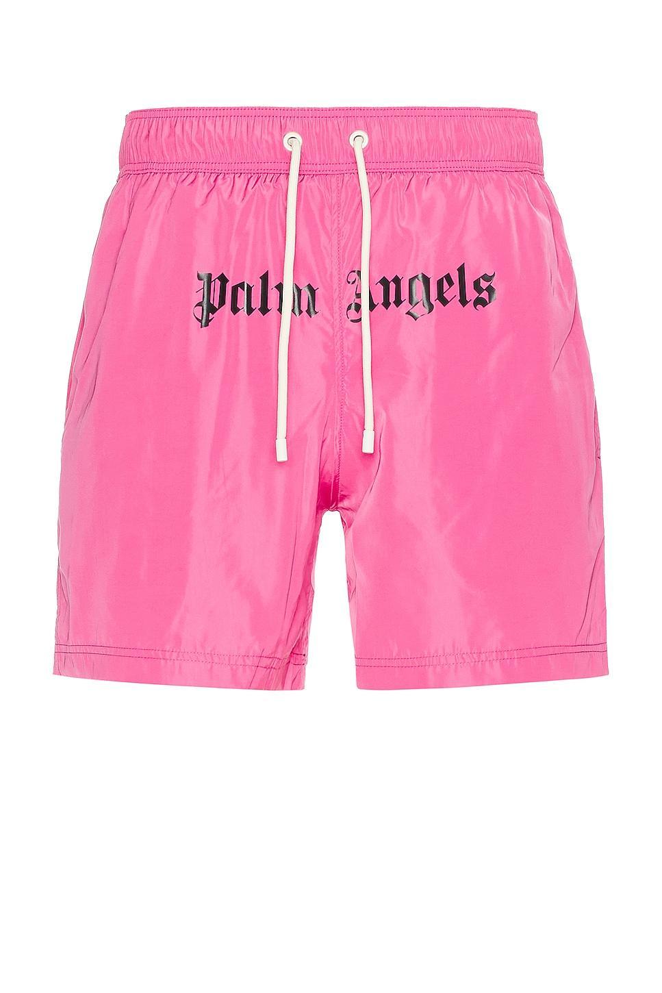 Palm Angels Classic Logo Swimshorts in Pink Product Image