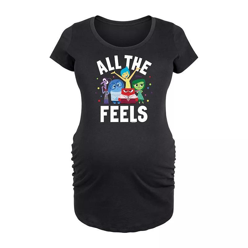 Disney / Pixars Inside Out Maternity All The Feels Graphic Tee, Womens Blue Product Image