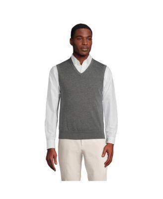 Lands End Mens Fine Gauge Supima Cotton Sweater Vest Product Image