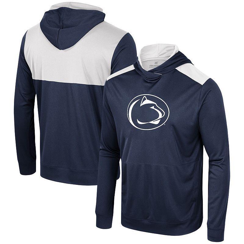 Mens Colosseum Penn State Nittany Lions Warm Up Long Sleeve Hoodie T-Shirt Blue Product Image