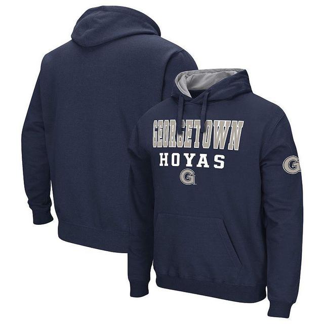 Mens Colosseum Navy Georgetown Hoyas Sunrise Pullover Hoodie Grg Blue Product Image