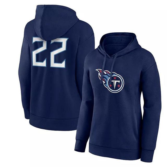 Womens Fanatics Branded Derrick Henry Tennessee Titans Player Icon Name & Number Pullover Hoodie Blue Product Image