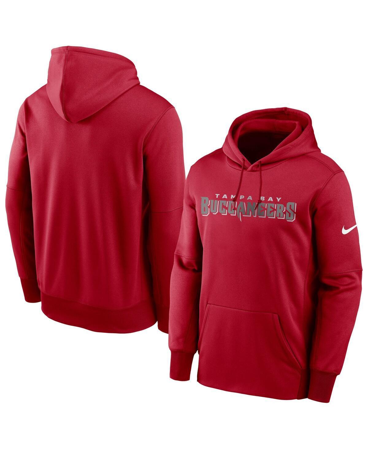 Mens Nike Tampa Bay Buccaneers Fan Gear Wordmark Performance Pullover Hoodie Product Image