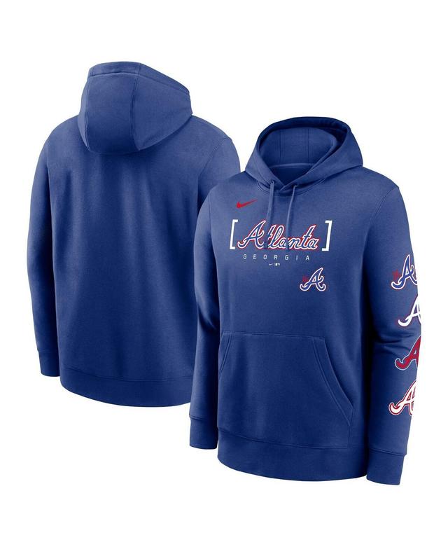 Nike Mens Royal Atlanta Braves City Connect Club Pullover Hoodie Product Image