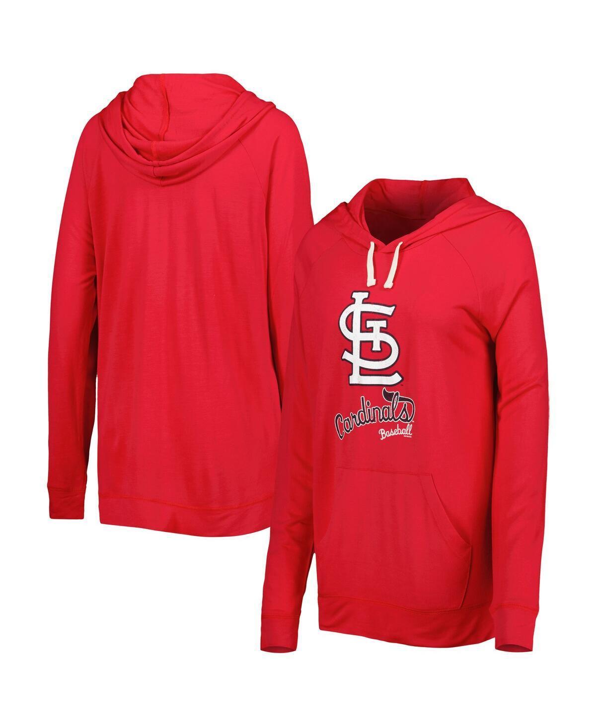 Womens Touch Red St. Louis Cardinals Pre-Game Raglan Pullover Hoodie Product Image