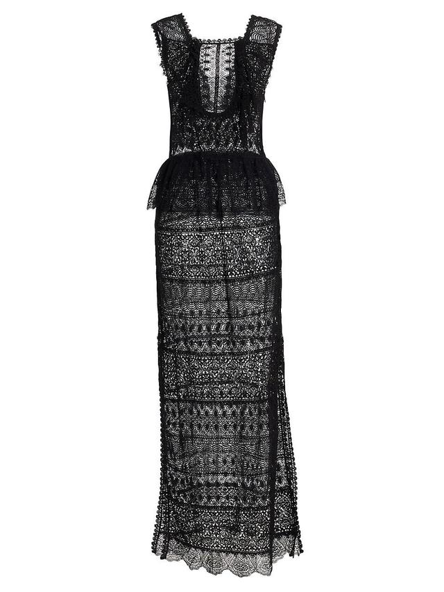 Womens Lilia Sheer Lace Maxi Dress Product Image