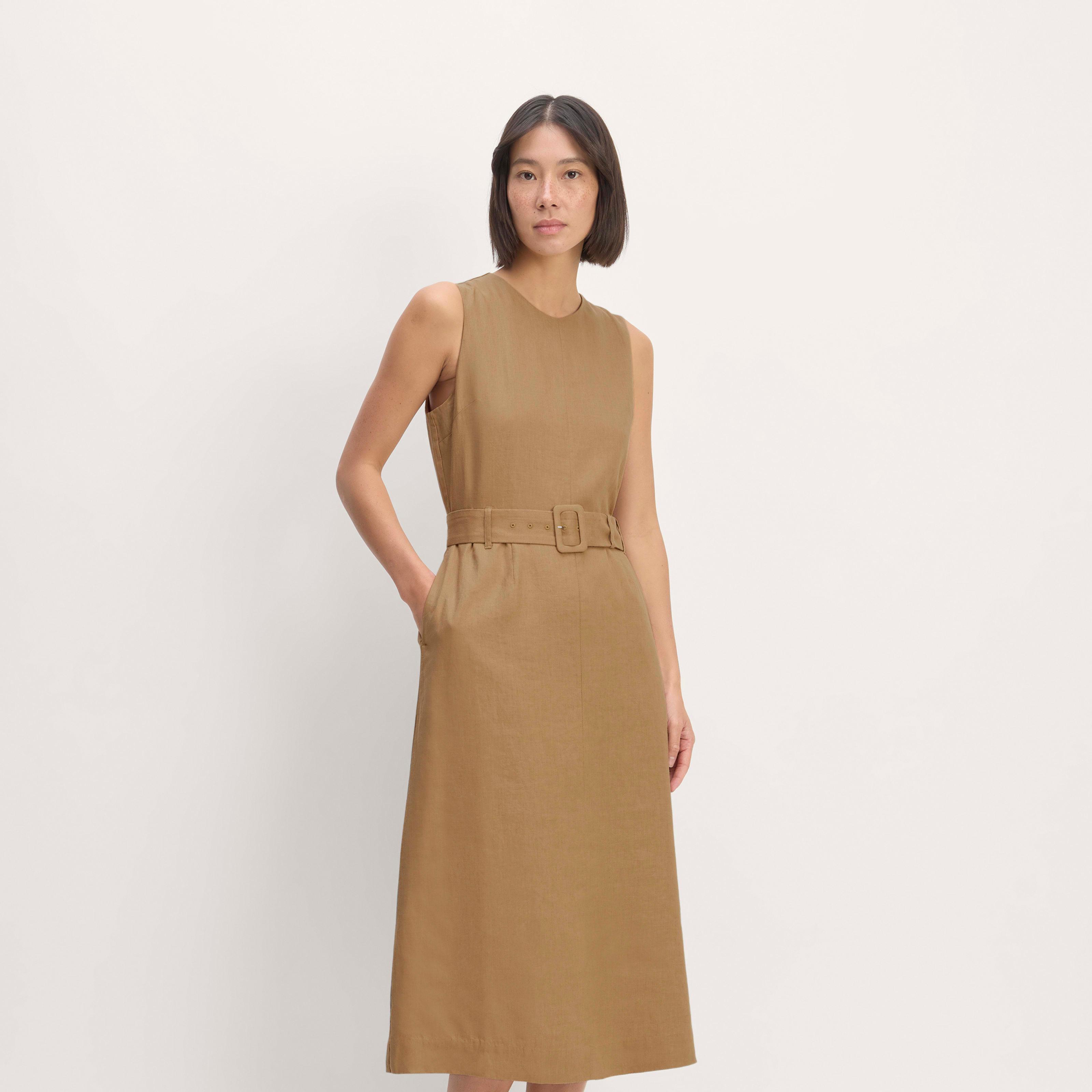 Womens Linen Belted Midi Dress by Everlane Product Image