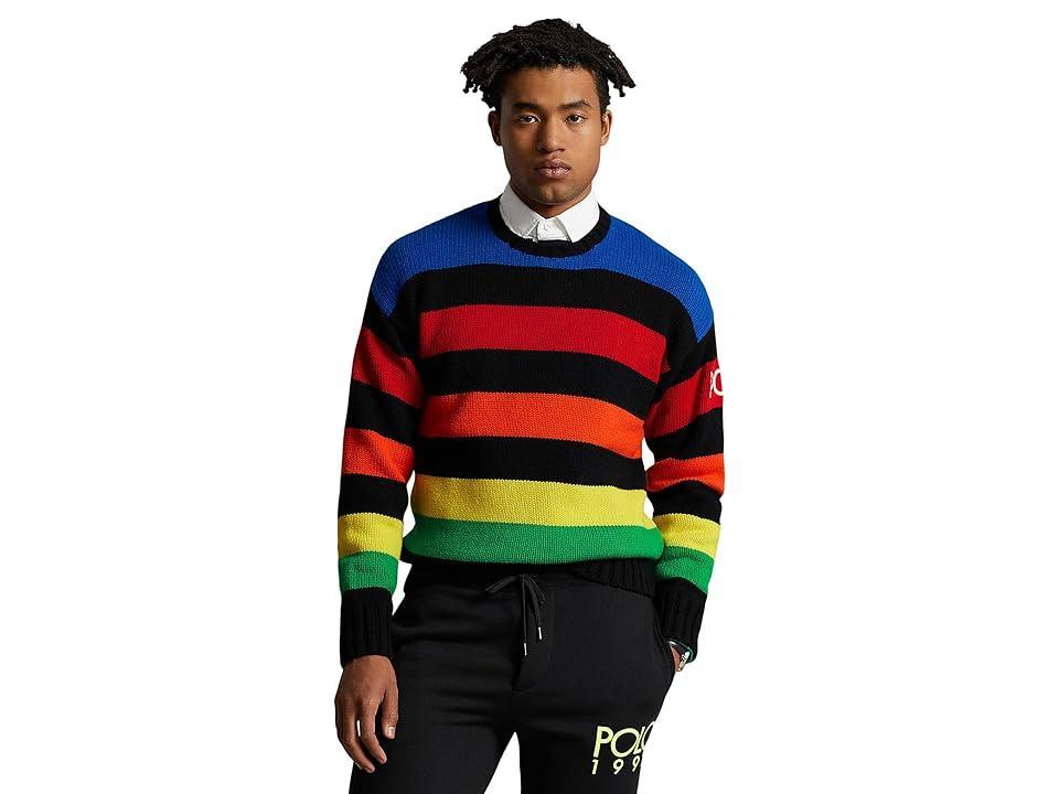 Polo Ralph Lauren Logo Striped Wool-Blend Sweater Combo) Men's Sweater Product Image